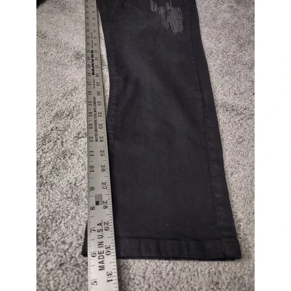Uncs black jeans. Mens Large 32‎ inch Streetwear Y2K Grunge Distressed - Picture 13 of 15